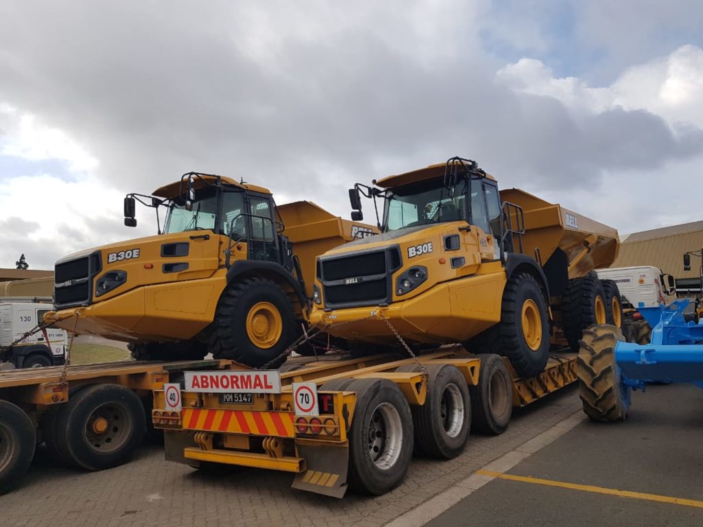 Megaruma Mining Limitada took delivery of three BELL B30E ADT trucks