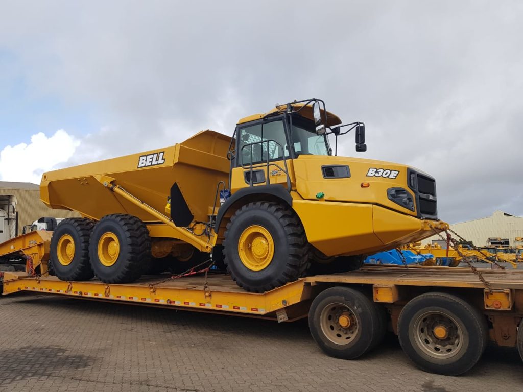 Montepuez Ruby Mining took delivery of five BELL B30E ADT trucks 